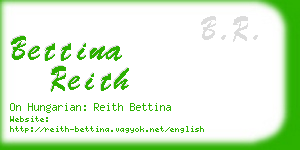 bettina reith business card